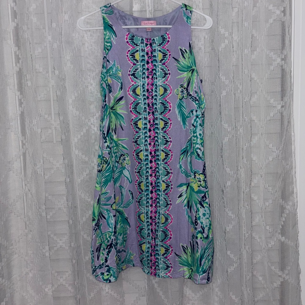 Lily Pulitzer Purple & Green Shift Dress
